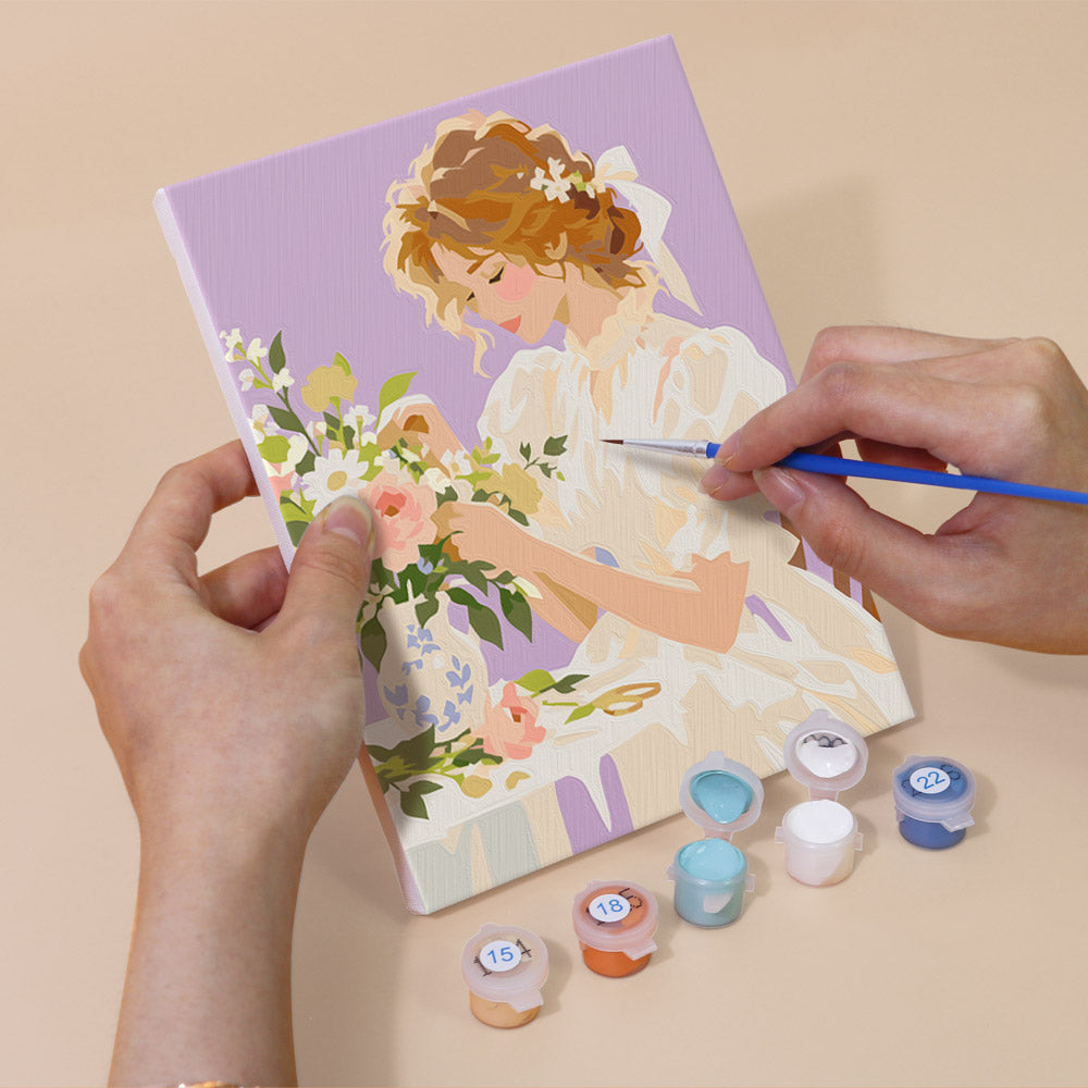 Ruffled Gowns and Garden Posies mini paint by numbers – image 5