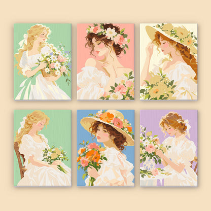 Ruffled Gowns and Garden Posies mini paint by numbers – image 8