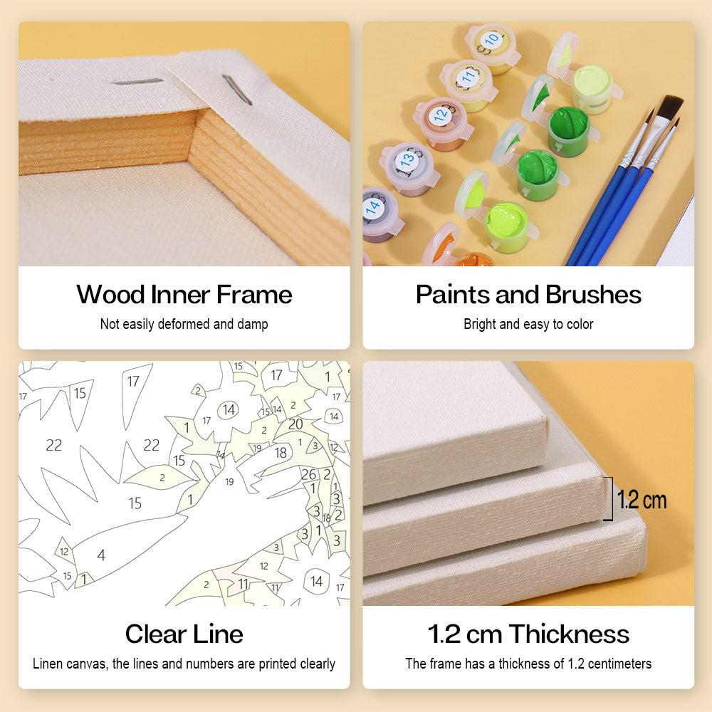 Ruffled Gowns and Garden Posies mini paint by numbers – image 9