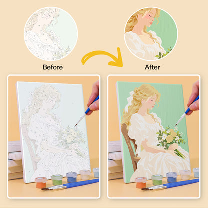 Ruffled Gowns and Garden Posies mini paint by numbers – image 10