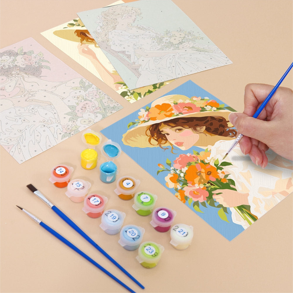 Ruffled Gowns and Garden Posies mini paint by numbers – image 12