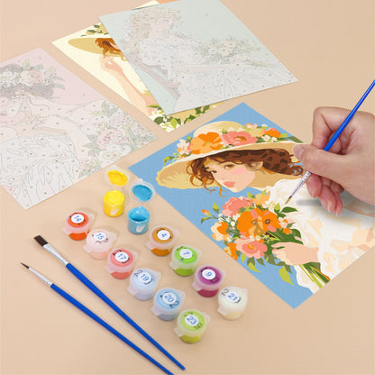 Ruffled Gowns and Garden Posies mini paint by numbers – image 12