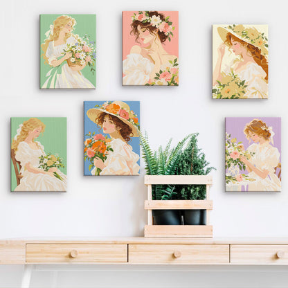 Ruffled Gowns and Garden Posies mini paint by numbers – image 15