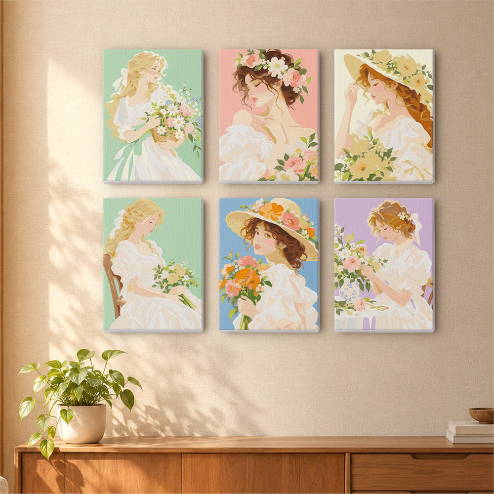 Ruffled Gowns and Garden Posies mini paint by numbers – image 16