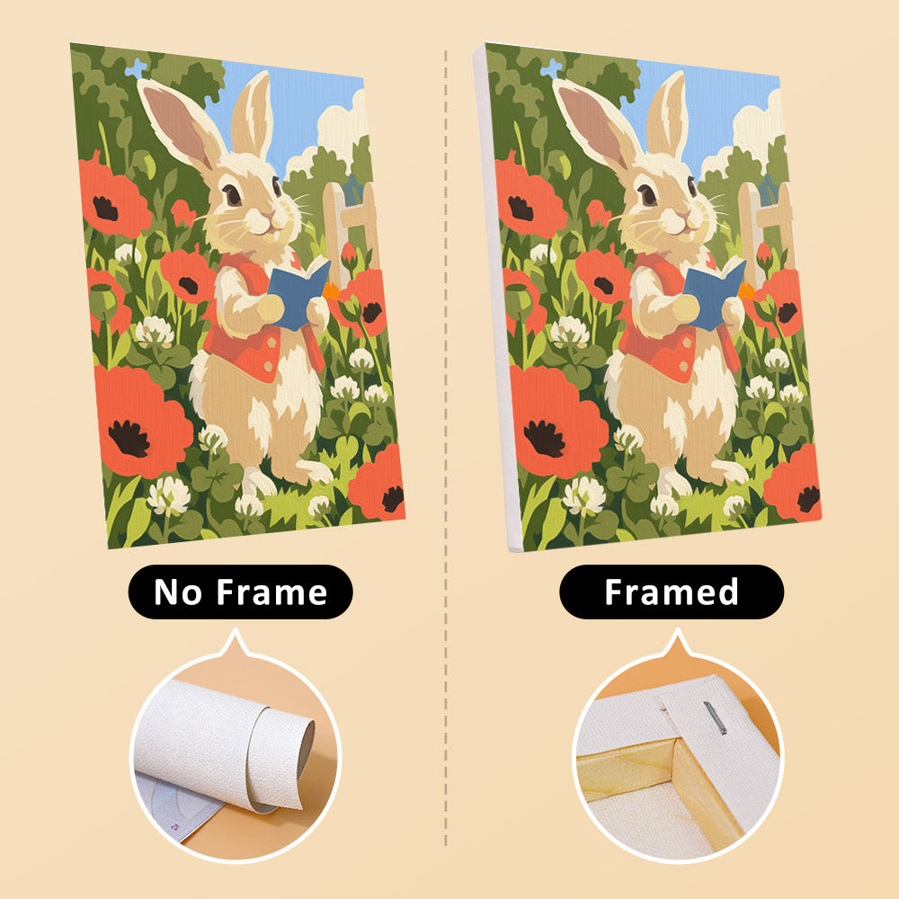 Waistcoat Bunnies in Poppies mini paint by numbers – image 13