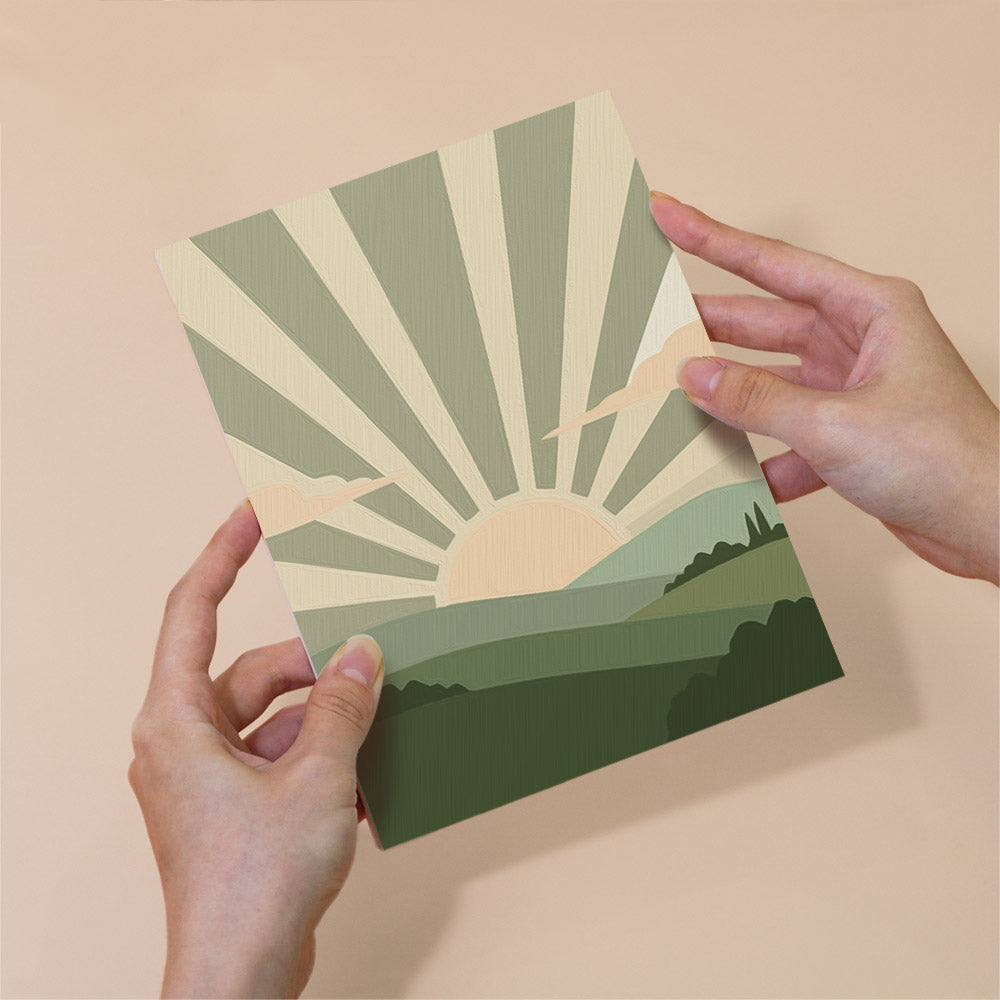 Minimalist Green Landscapes mini paint by numbers – image 6