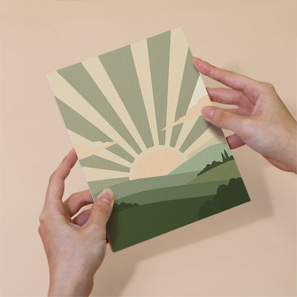Minimalist Green Landscapes mini paint by numbers – image 6
