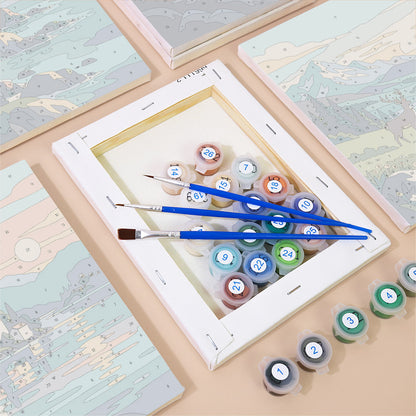 Scenic Mountain Lakes mini paint by numbers – image 2