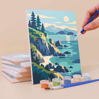 Scenic Mountain Lakes mini paint by numbers – image 3
