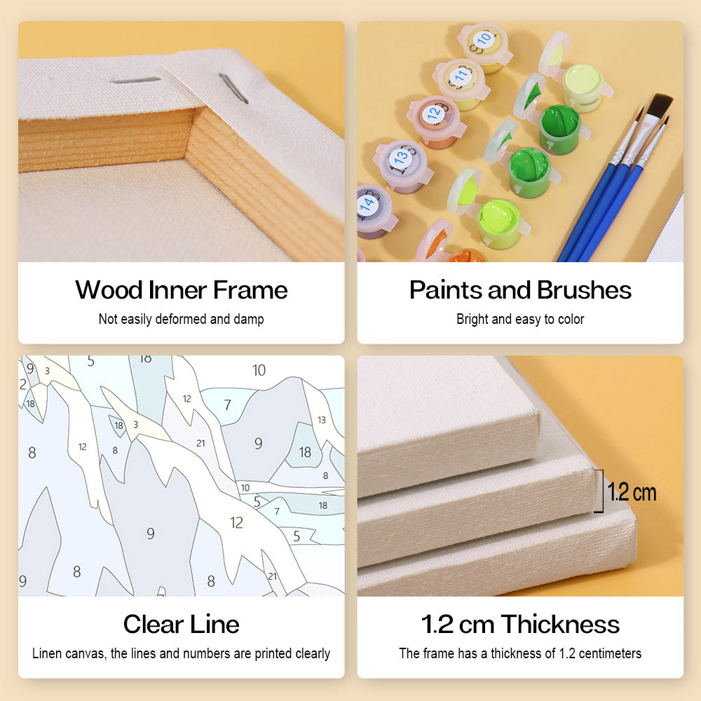 Scenic Mountain Lakes mini paint by numbers – image 9