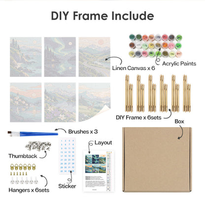 Scenic Mountain Lakes mini paint by numbers – image 18