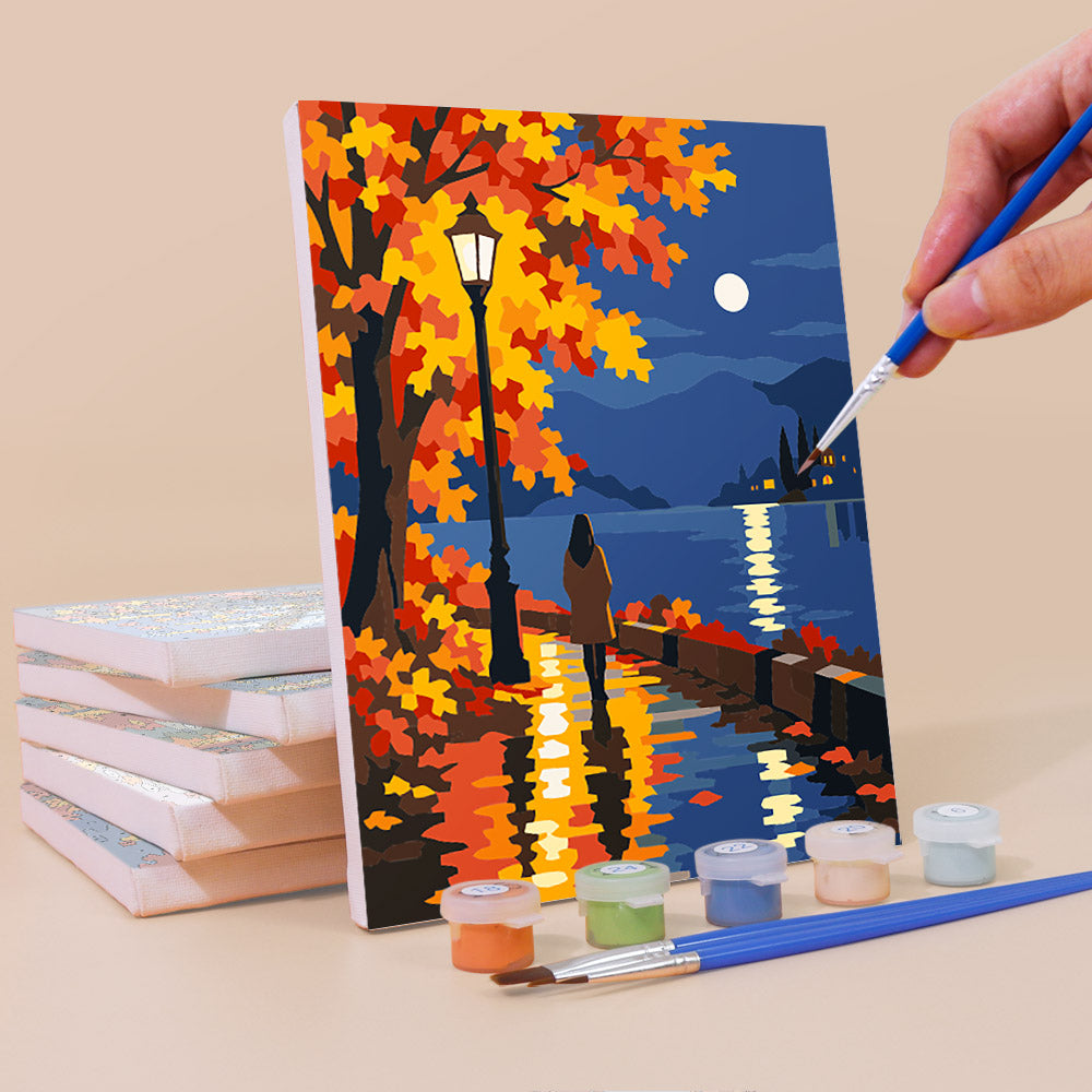Autumn Park Reflections mini paint by numbers – image 3