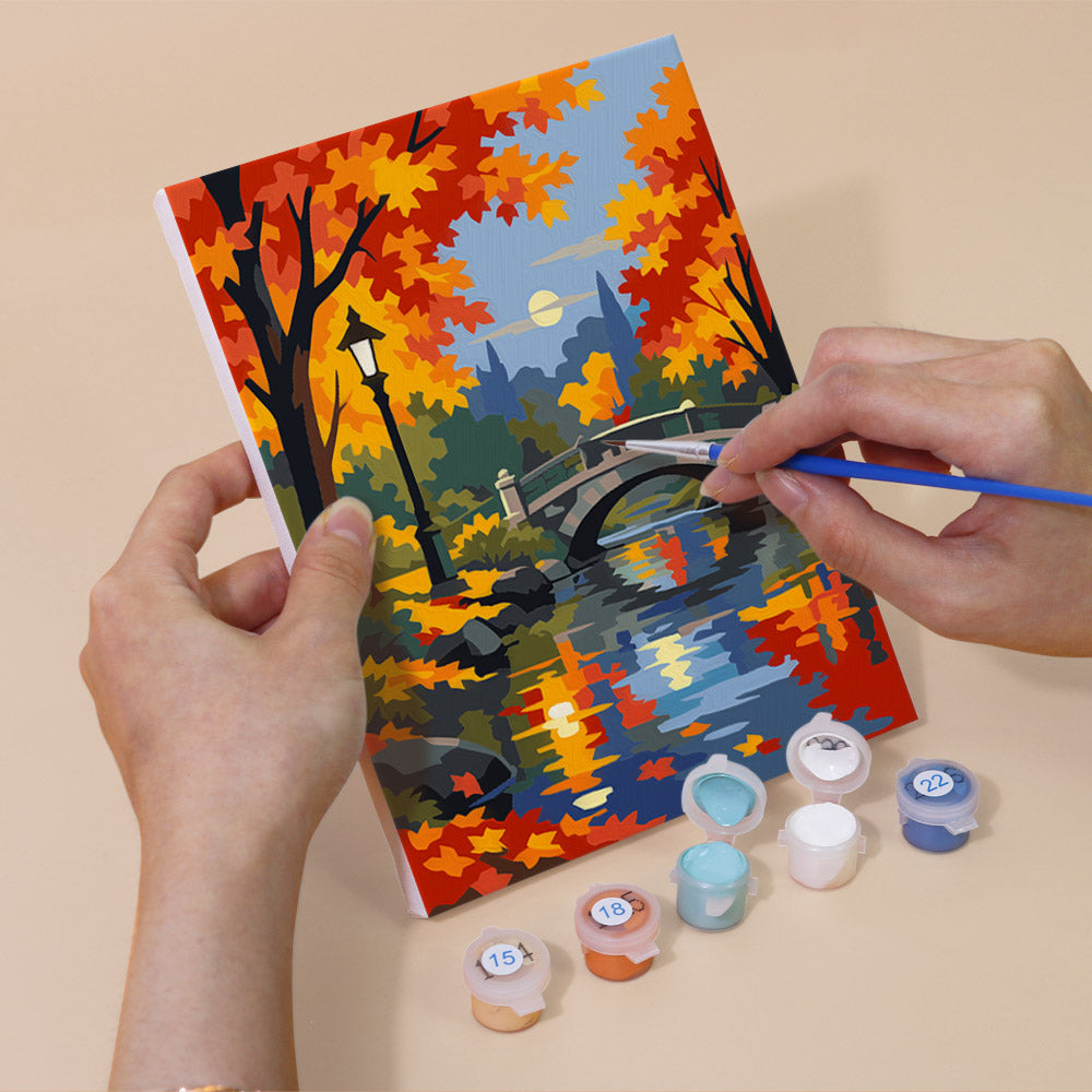 Autumn Park Reflections mini paint by numbers – image 5