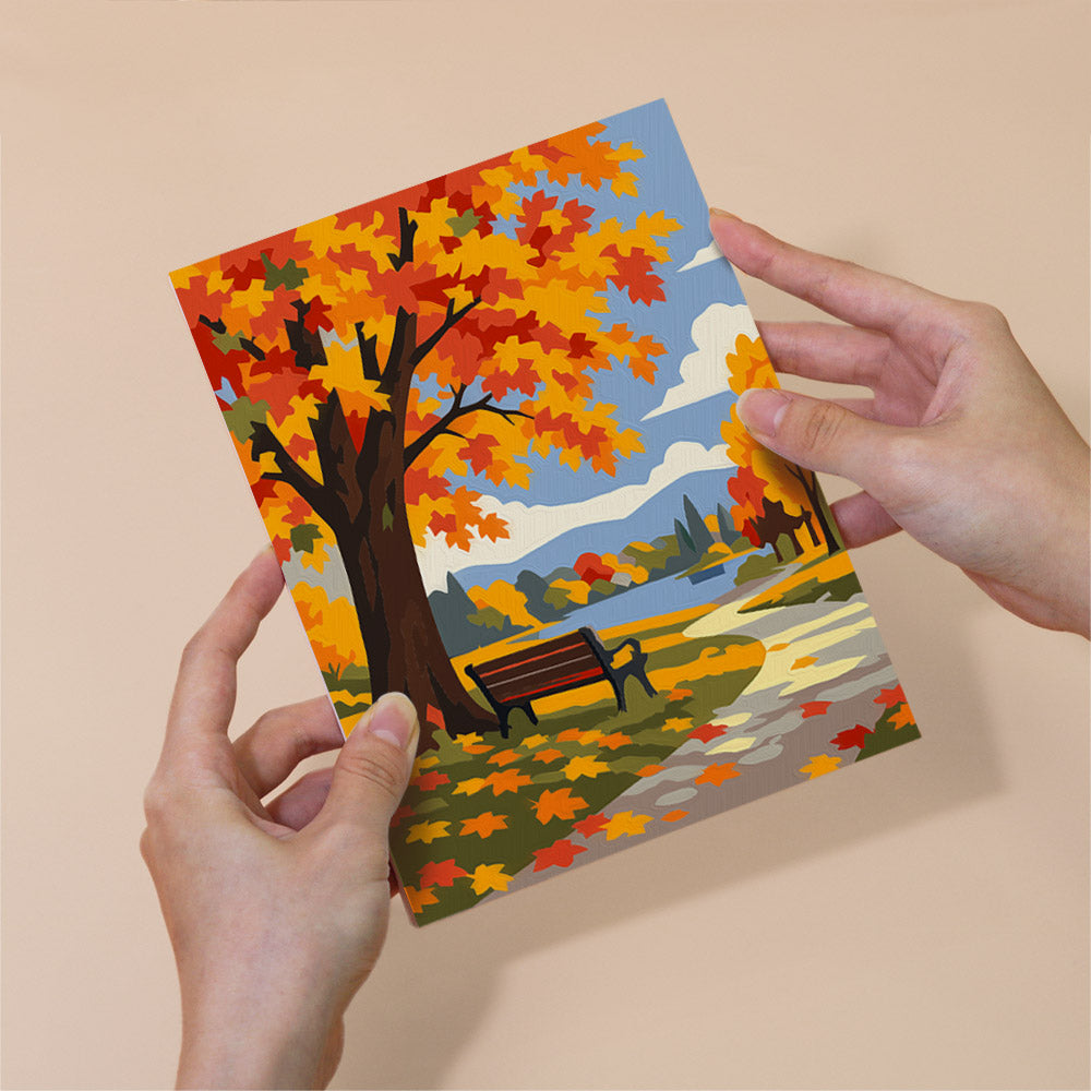 Autumn Park Reflections mini paint by numbers – image 6