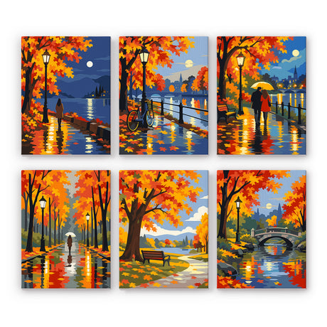 Autumn Park Reflections mini paint by numbers – image 7