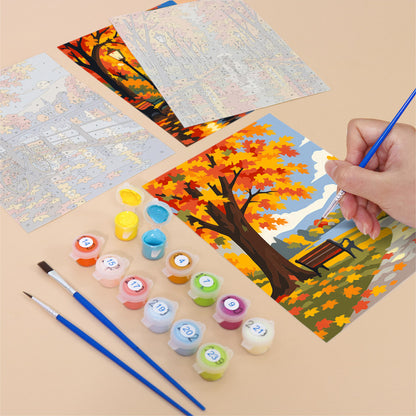 Autumn Park Reflections mini paint by numbers – image 12