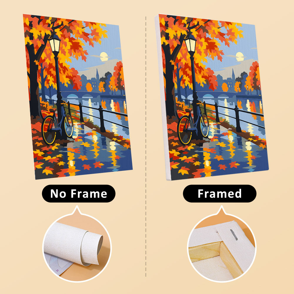 Autumn Park Reflections mini paint by numbers – image 13