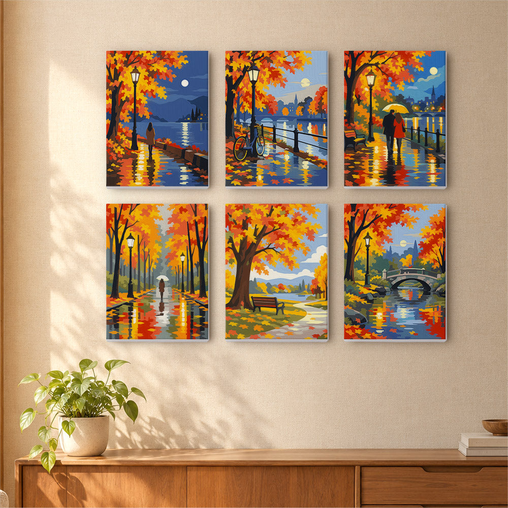 Autumn Park Reflections mini paint by numbers – image 16