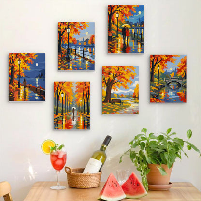Autumn Park Reflections mini paint by numbers – image 17
