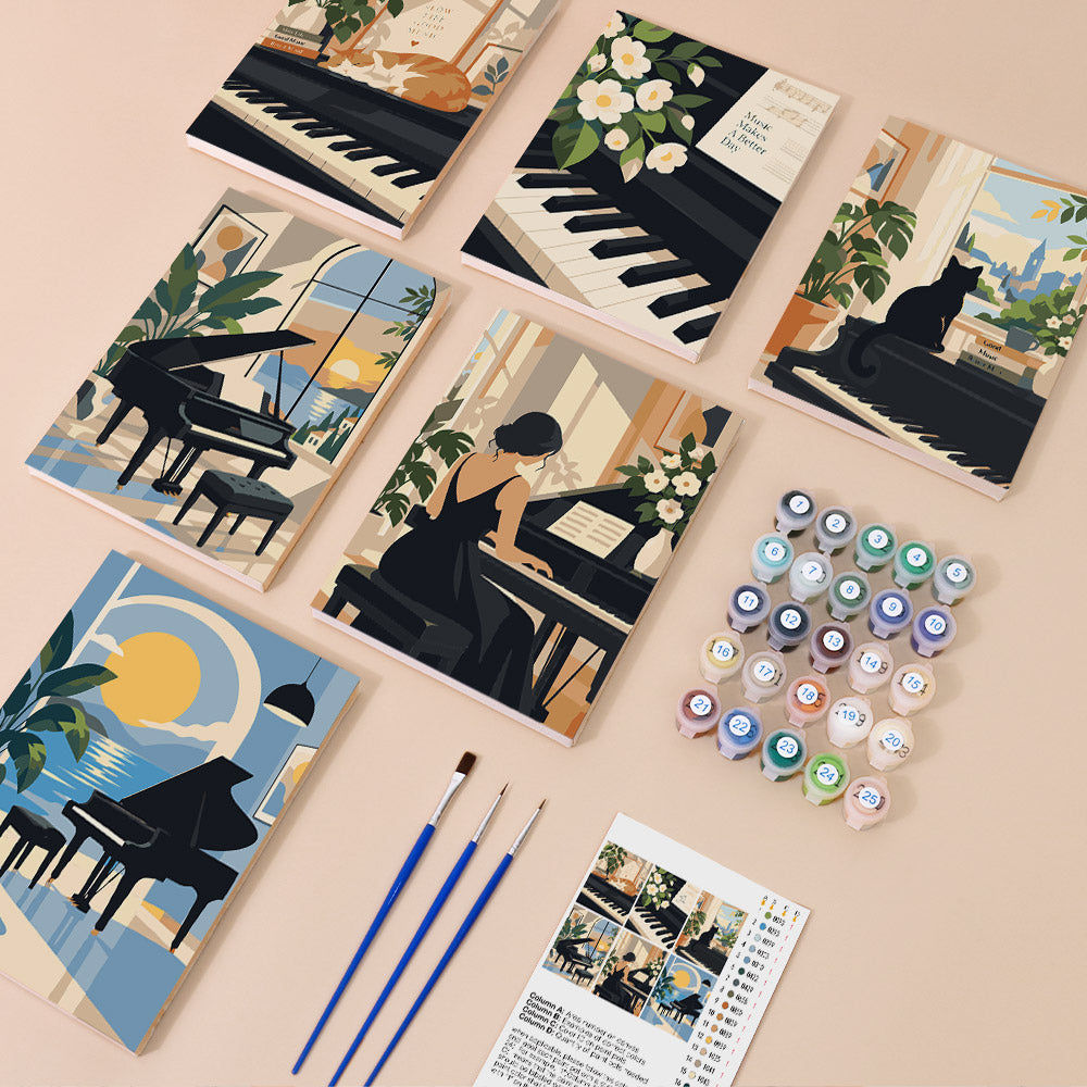 Piano Room Moments mini paint by numbers – image 1