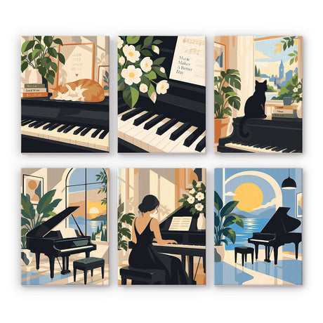 Piano Room Moments mini paint by numbers – image 7