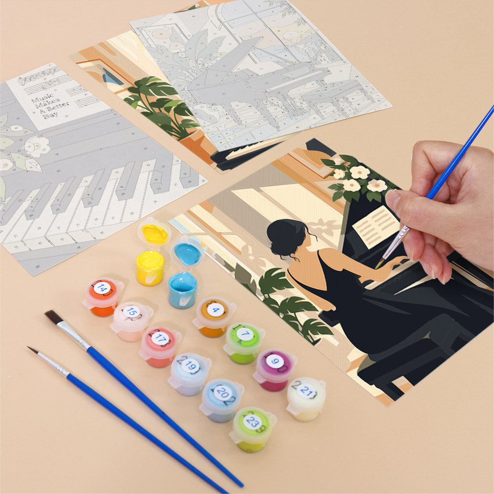 Piano Room Moments mini paint by numbers – image 12