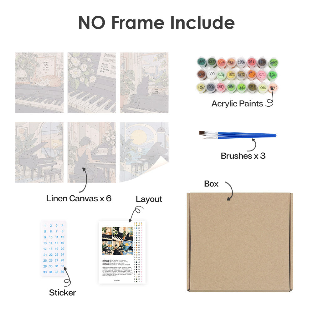 Piano Room Moments mini paint by numbers – image 19