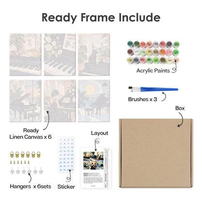 Piano Room Moments mini paint by numbers – image 20