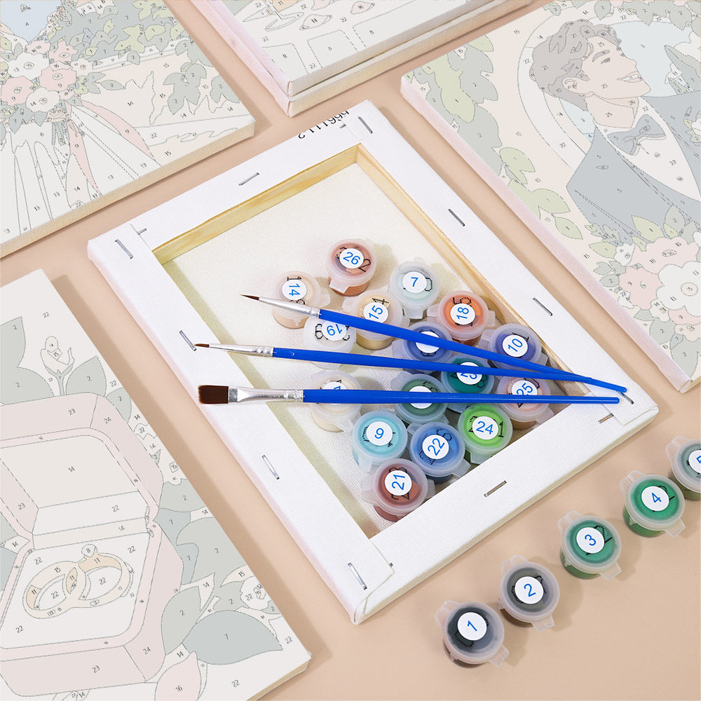 Romantic Wedding Memories mini paint by numbers – image 2