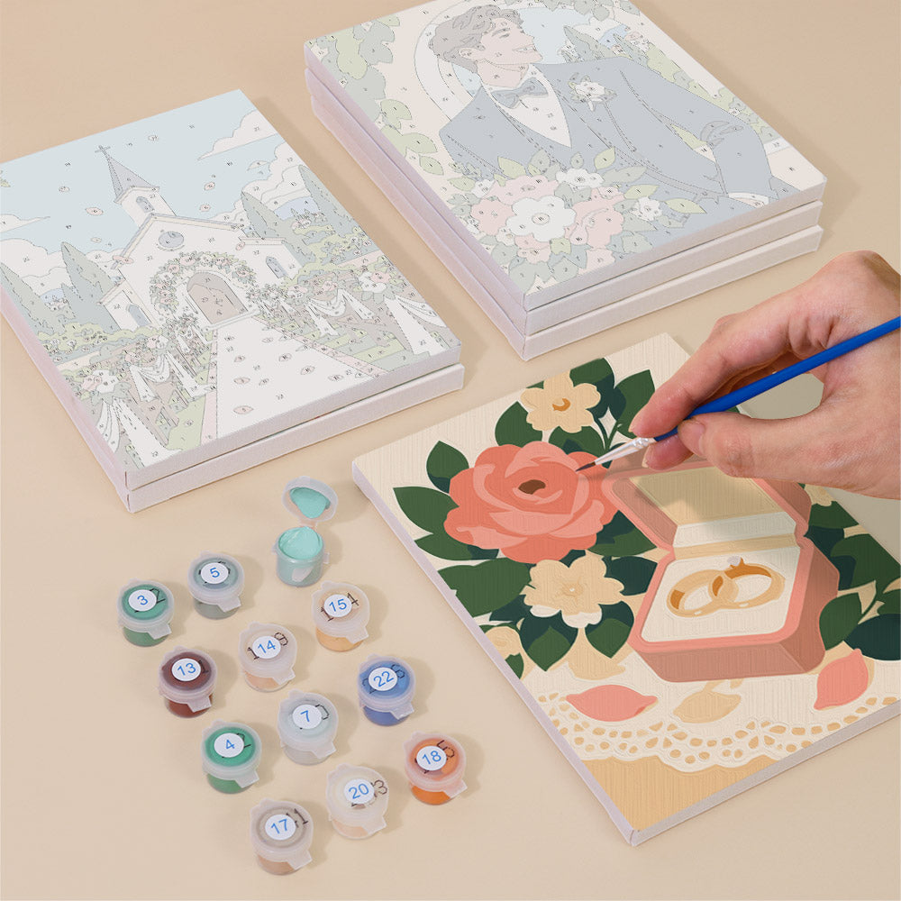 Romantic Wedding Memories mini paint by numbers – image 4