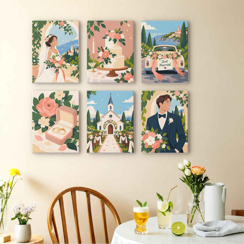 Romantic Wedding Memories mini paint by numbers – image 14