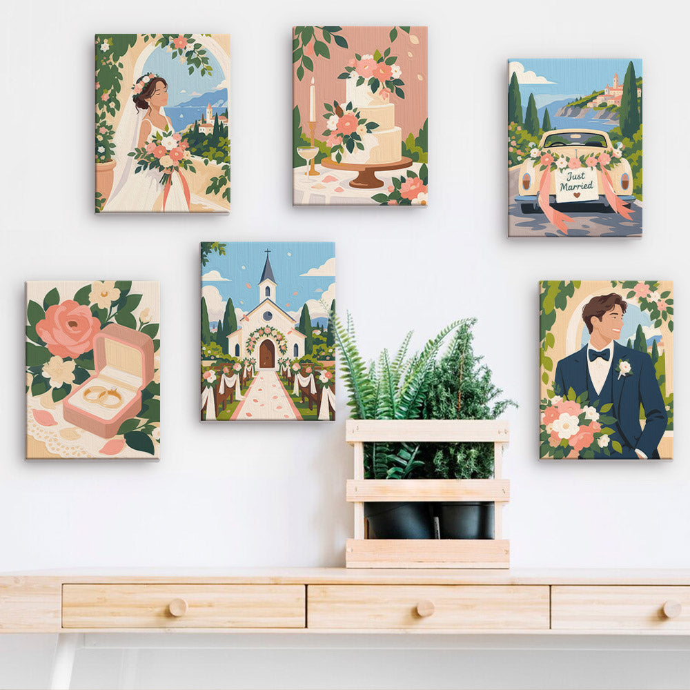 Romantic Wedding Memories mini paint by numbers – image 15
