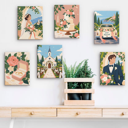 Romantic Wedding Memories mini paint by numbers – image 15