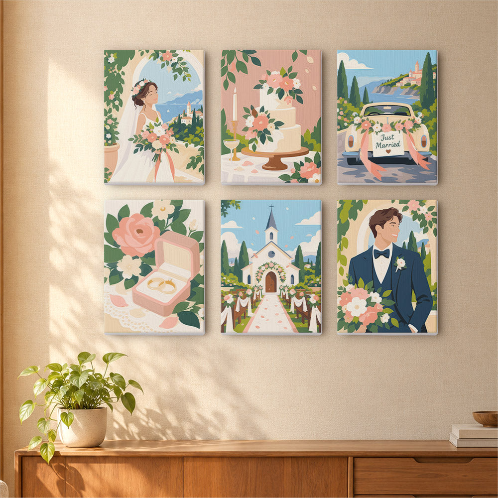 Romantic Wedding Memories mini paint by numbers – image 16