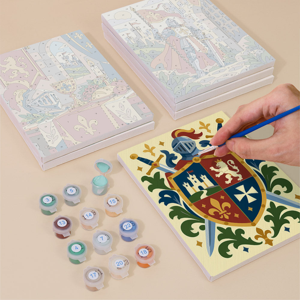 Medieval Knight Adventures mini paint by numbers – image 4