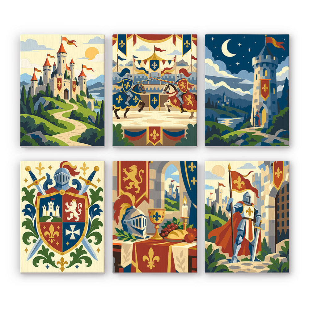 Medieval Knight Adventures mini paint by numbers – image 7