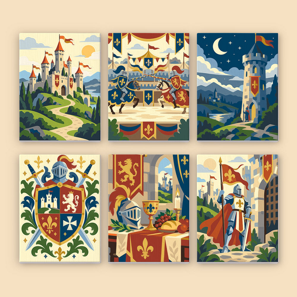 Medieval Knight Adventures mini paint by numbers – image 8