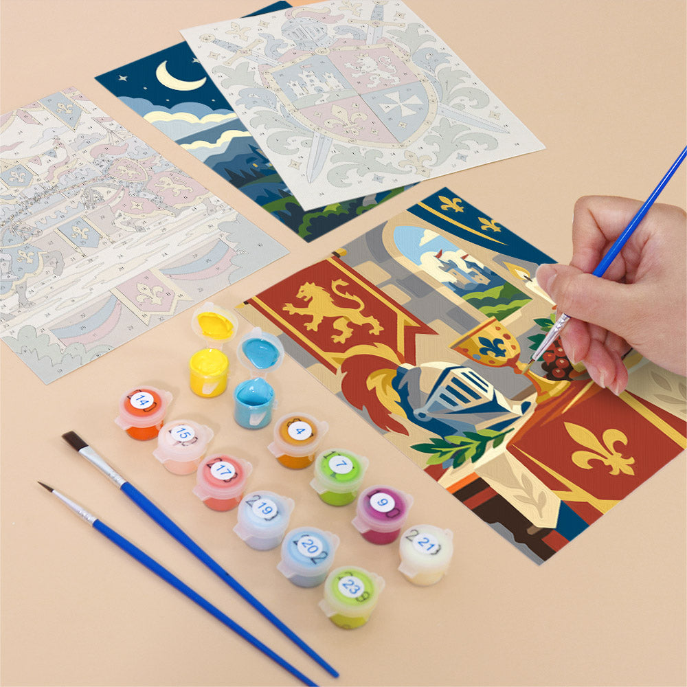 Medieval Knight Adventures mini paint by numbers – image 12