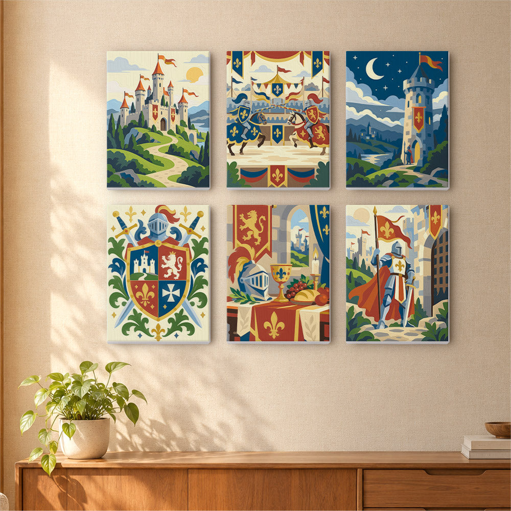 Medieval Knight Adventures mini paint by numbers – image 16