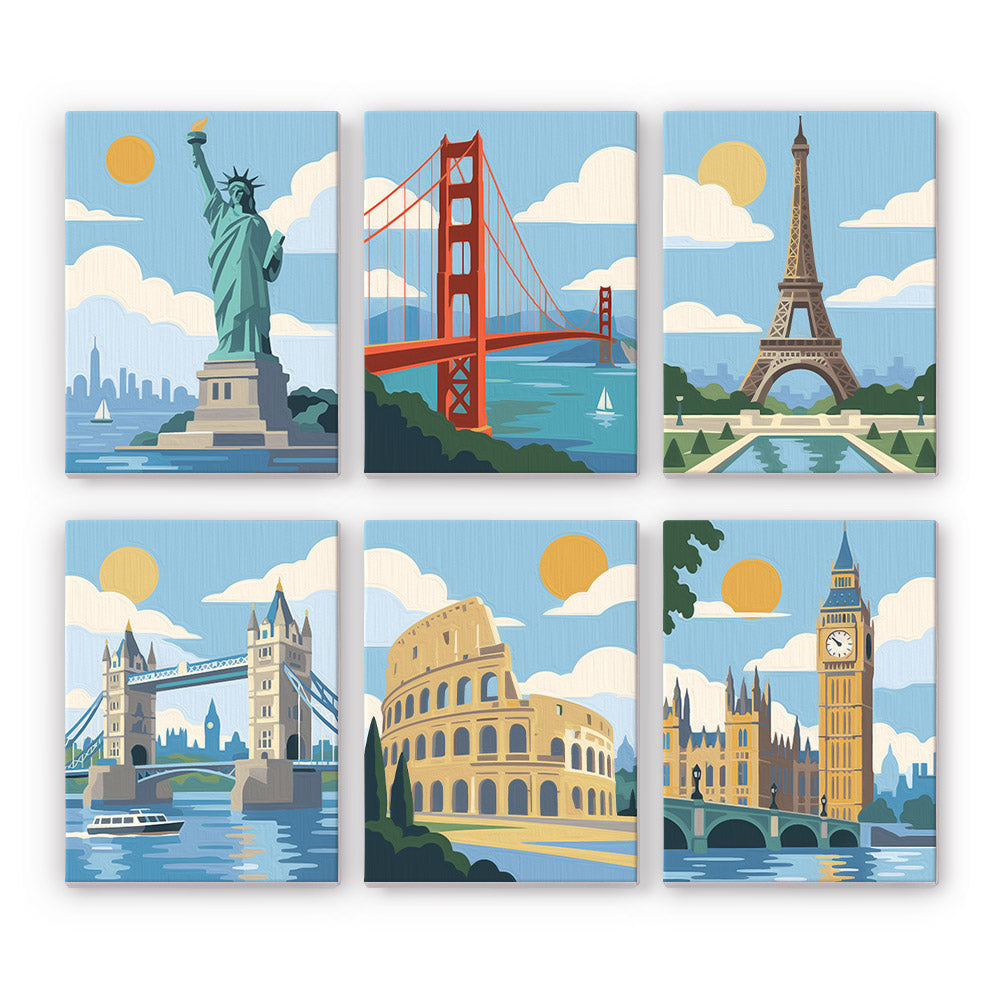World Landmarks mini paint by numbers – image 7