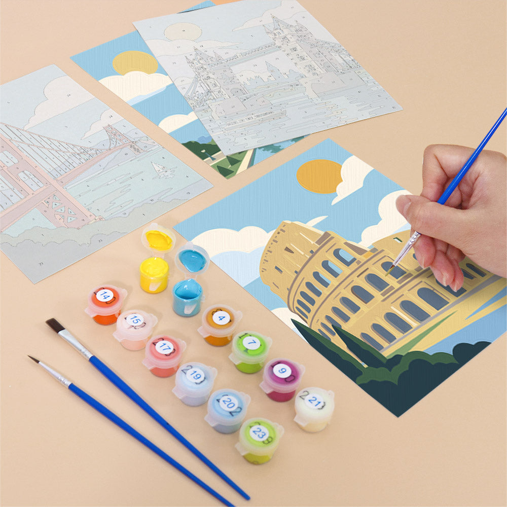 World Landmarks mini paint by numbers – image 12