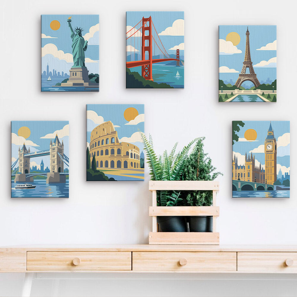 World Landmarks mini paint by numbers – image 15