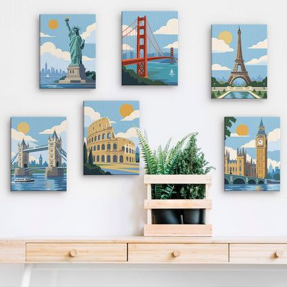 World Landmarks mini paint by numbers – image 15
