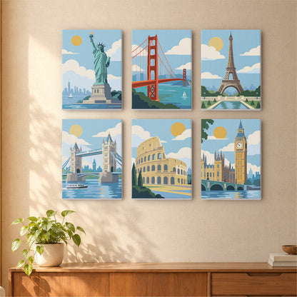 World Landmarks mini paint by numbers – image 16