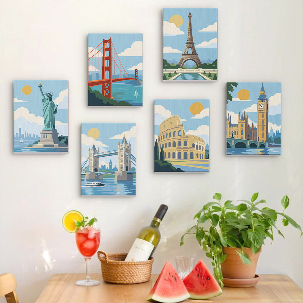 World Landmarks mini paint by numbers – image 17