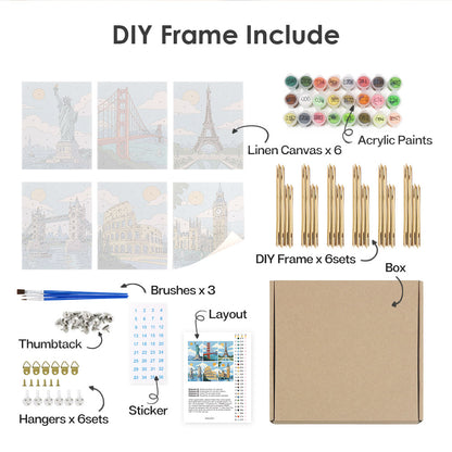 World Landmarks mini paint by numbers – image 18