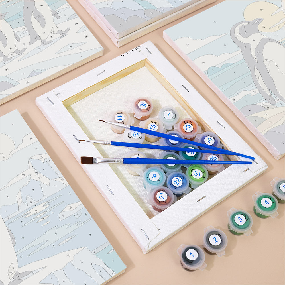 Antarctic Penguins mini paint by numbers – image 2