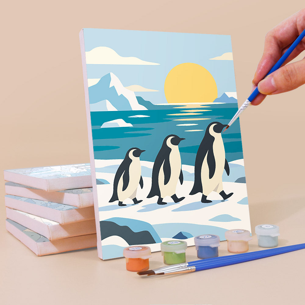 Antarctic Penguins mini paint by numbers – image 3