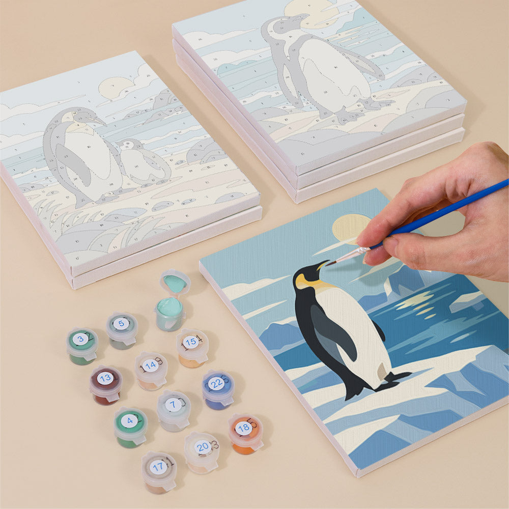 Antarctic Penguins mini paint by numbers – image 4