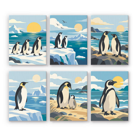 Antarctic Penguins mini paint by numbers – image 7